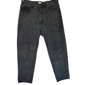 Vintage Cherokee Black Jeans 34x30 Relaxed Straight Leg 90s Y2K Grunge Denim